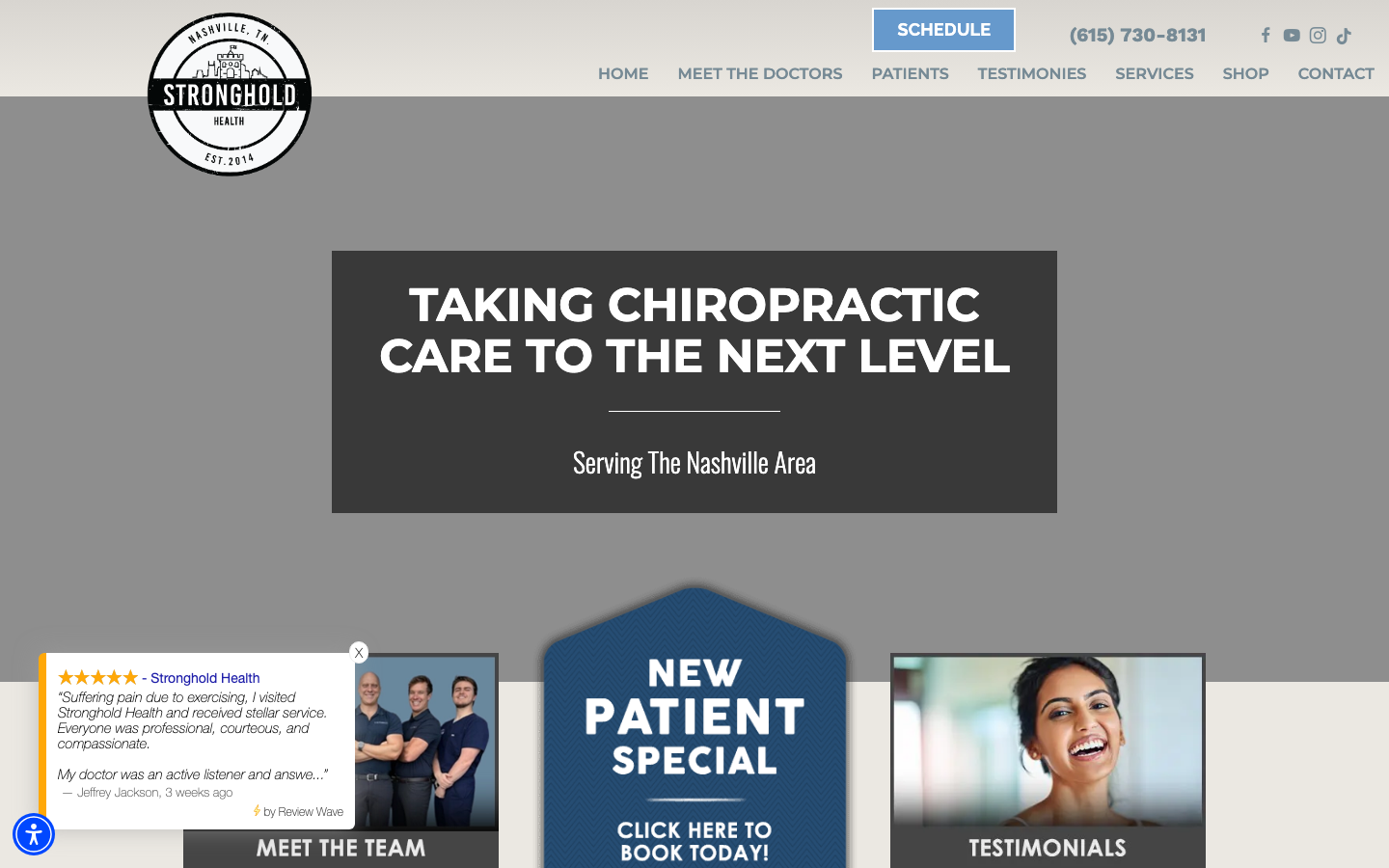 Stronghold Health original template website